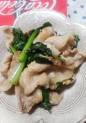 豚肉ロースと小松菜炒め-レシピのメイン写真
