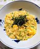 簡単ランチ！鶏ひき肉と卵の餡掛け親子丼