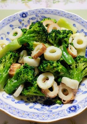 今夜の夕飯！ブロッコリー竹輪の和え物副菜-レシピのメイン写真