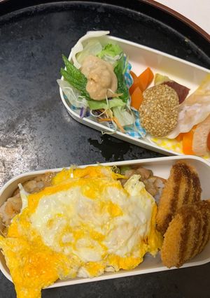 レンジ簡単洋風甘辛味オムライス弁当-レシピのメイン写真