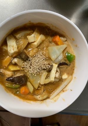 肉無豆腐簡単赤味噌キムチ味野菜炒め-レシピのメイン写真