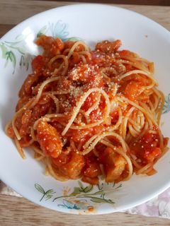 不器用冷凍唐揚パスタ-レシピのメイン写真