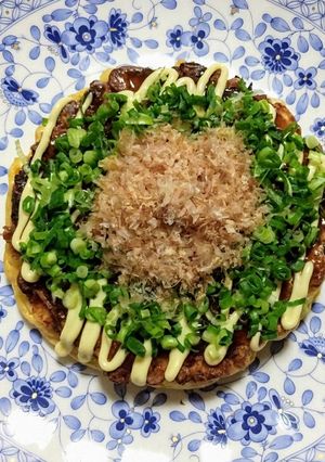 簡単ランチ!キャベツとキノコのお好み焼き-レシピのメイン写真