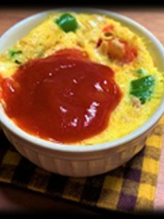 レンジでツナオムレツ(透析食)-レシピのメイン写真