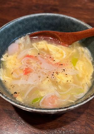 長ネギのカニ玉スープ-レシピのメイン写真