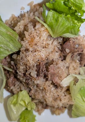 簡単 牛肉・生姜・レタスの和風ピラフ炊飯-レシピのメイン写真