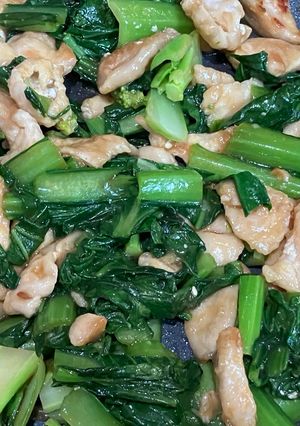 トウの立ちそうな小松菜の鶏肉甘辛炒め-レシピのメイン写真