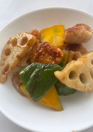 鶏レンコンの甘酢炒め-レシピのメイン写真