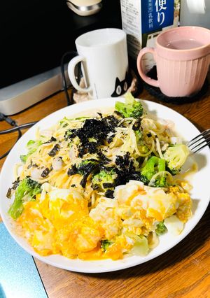明太子かるぼなーらで作るバナナドレスパゲッティ-レシピのメイン写真