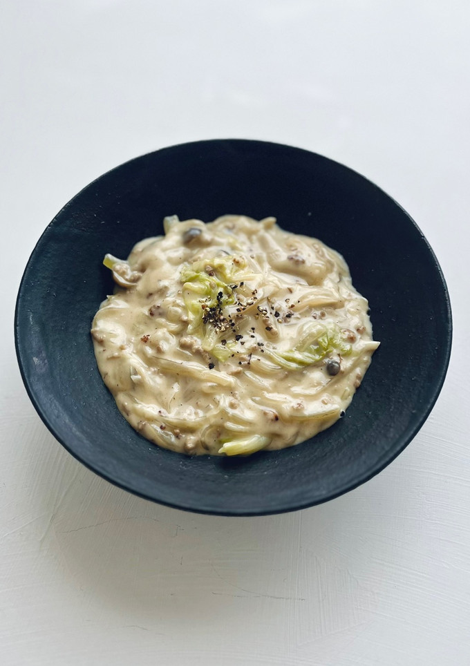 白菜と豚ひき肉の、とろとろクリーム煮。-レシピのメイン写真