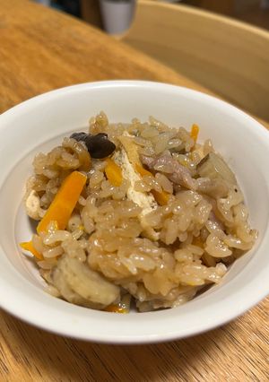 簡単！こってり鶏ごぼう炊き込みご飯-レシピのメイン写真
