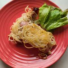 รูปของ 【使いきり】ウインナーのソーメン焼き