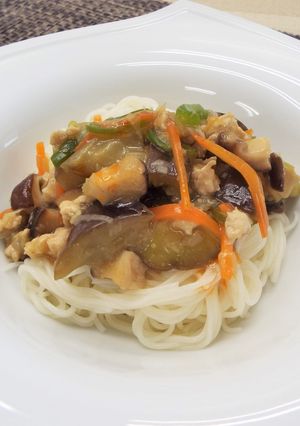 麻婆なすまぜそうめん-レシピのメイン写真