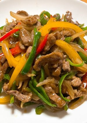 ラム肉と彩り野菜の中華風細切り炒め-レシピのメイン写真