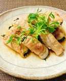 豚しゃぶ肉の大葉みょうが巻き