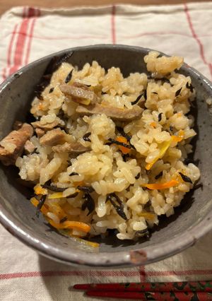 チャーシューひじき切干大根の炊き込みご飯-レシピのメイン写真