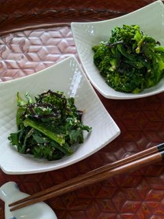 【野菜ソムリエ】花菜のごまポン酢和え-レシピのメイン写真