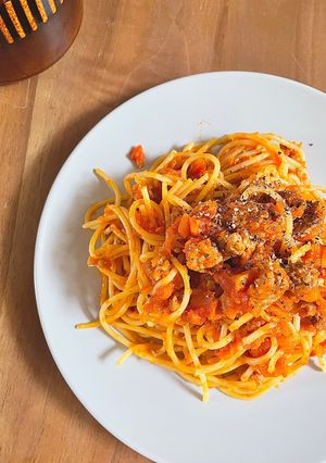 ミートパスタ-レシピのメイン写真