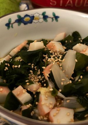 かにかま・わかめ・らっきょうの酢の物-レシピのメイン写真