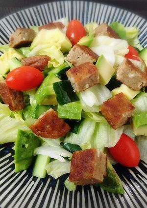 ＊アボカドハンバーグレタスサラダ＊-レシピのメイン写真