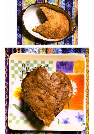 グラタン皿(^ω^*))💕ココアケーキ❓-レシピのメイン写真