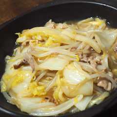 A picture of 白菜ともやしのトロみ炒め.