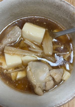 鶏ももとえのきの絹豆腐とろとろ煮-レシピのメイン写真