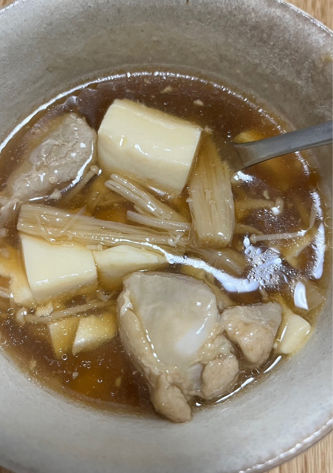 鶏ももとえのきの絹豆腐とろとろ煮-レシピのメイン写真