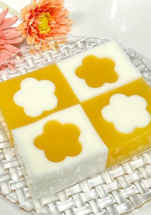 お花のオレンジ寒天🧡-レシピのメイン写真