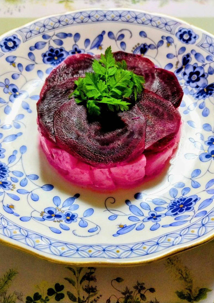 りんごとカニとビーツの前菜-レシピのメイン写真