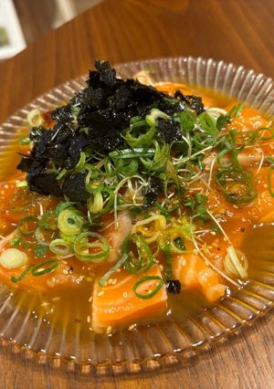 サーモンの韓国風カルパッチョ-レシピのメイン写真