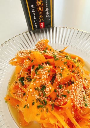 焼肉の生だれでキャロットリボンサラダ-レシピのメイン写真