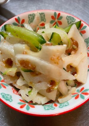 れんこんの梅塩麹和え-レシピのメイン写真