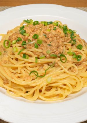 鮭フレークと納豆のパスタ-レシピのメイン写真