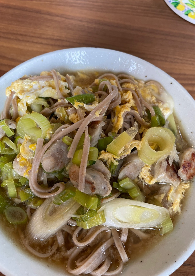 ハーブソーセージのかき玉蕎麦-レシピのメイン写真