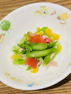 【保育所給食】アスパラサラダ-レシピのメイン写真