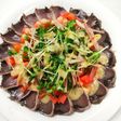 玉ねぎ麹で旨み引き立つ♪鰹のカルパッチョ