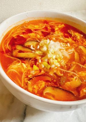 和風酸辣湯（そうめん）-レシピのメイン写真