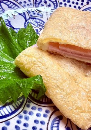 簡単!(基本の)油揚げハムチーズ焼き-レシピのメイン写真