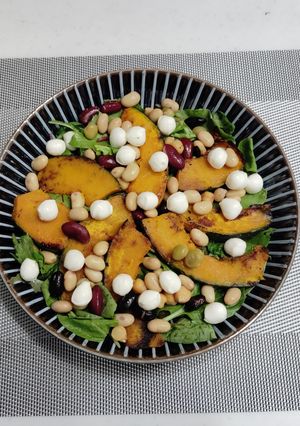 カボチャとお豆のモッツァレラサラダ-レシピのメイン写真