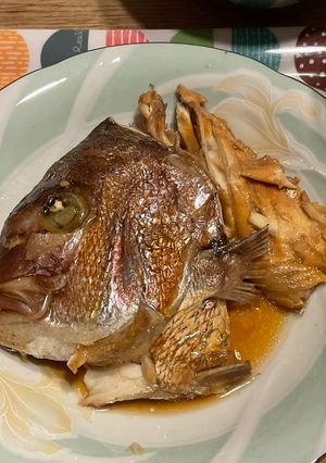 鯛のお頭の煮付け-レシピのメイン写真