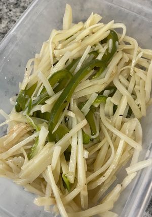 Potato and green pepper Chinese fry: じゃがいもとピーマンの中華炒め-レシピのメイン写真