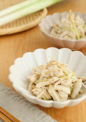 高たんぱく質◎ささみと長ねぎのごま油風味-レシピのメイン写真
