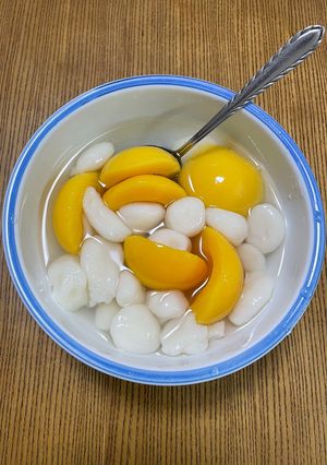 桃と白玉のフルーツポンチ-レシピのメイン写真