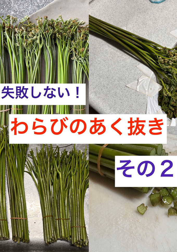 わらびのあく抜き(その❷) 失敗しない！-レシピのメイン写真