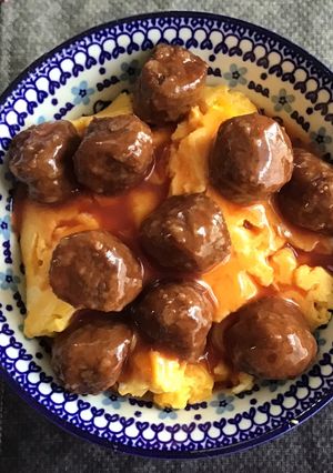 簡単!即席ミートボール丼の作り方-レシピのメイン写真