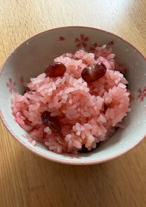 甘〜い お赤飯 (蒸し器を使って)-レシピのメイン写真