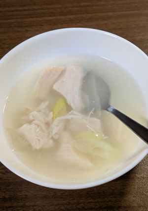 コストコチキン缶とねぎの簡単スープ-レシピのメイン写真