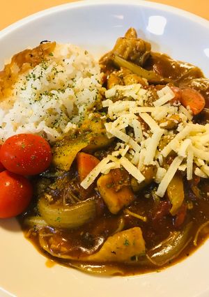 鍋野菜カレー●チキンチーズプレート-レシピのメイン写真