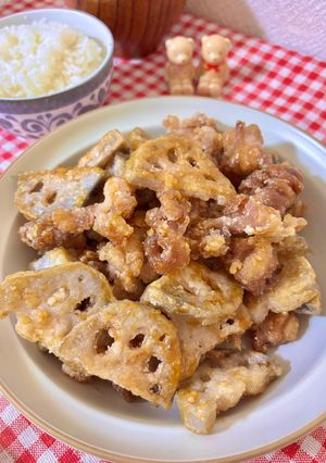 大人も子供も大好き♡甘辛豚肉れんこん揚げ-レシピのメイン写真